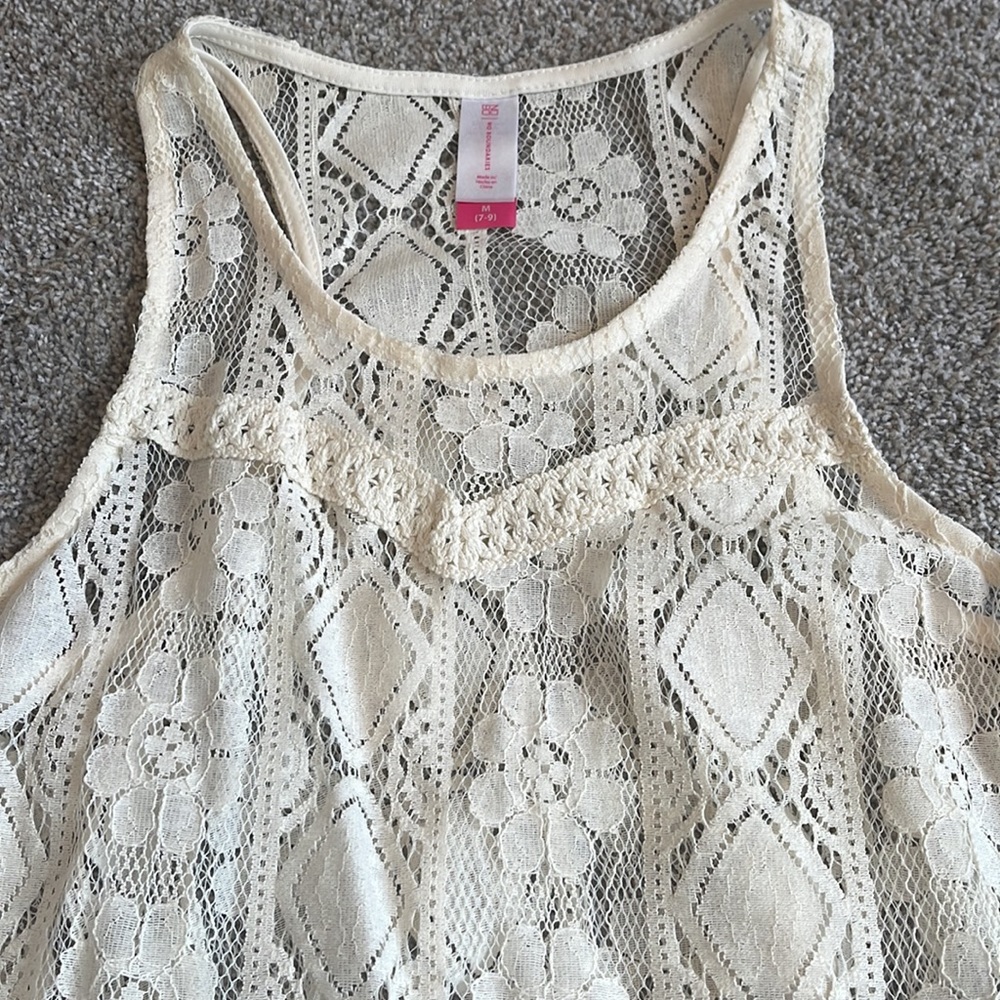 Lace Racerback Tank Top - Picture 2 of 7